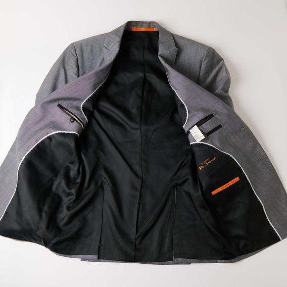 Ben Sherman Blazer Mens 38S Tailored Two Button Sport Coat Suit Jacket Modern - Picture 10 of 12